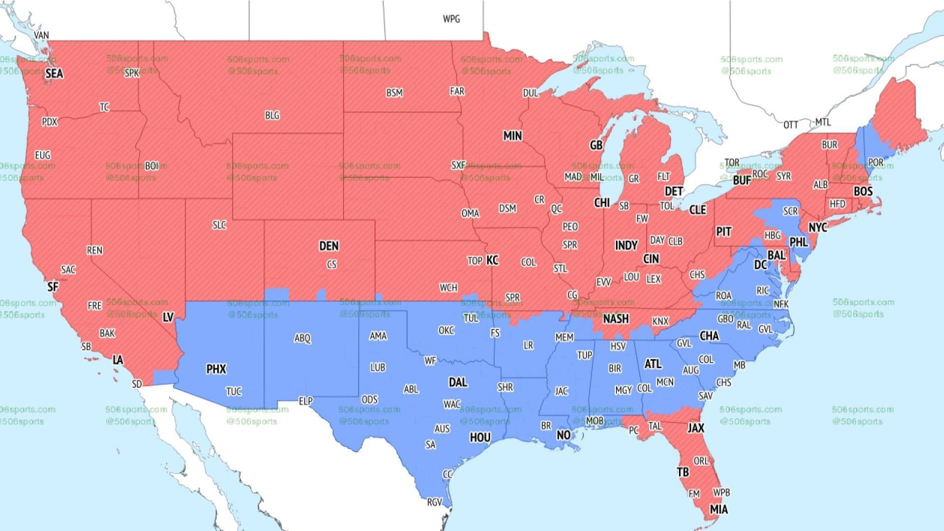 NFL Week 3 Coverage Map 2023 TV schedule, channel and broadcast