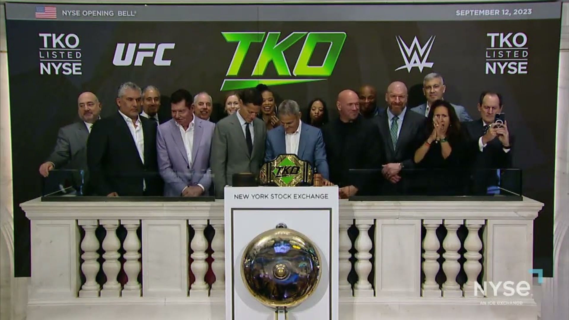 WWE and UFC have merged into TKO Group Holdings on Sept. 12. (Photo: NYSE/YouTube)