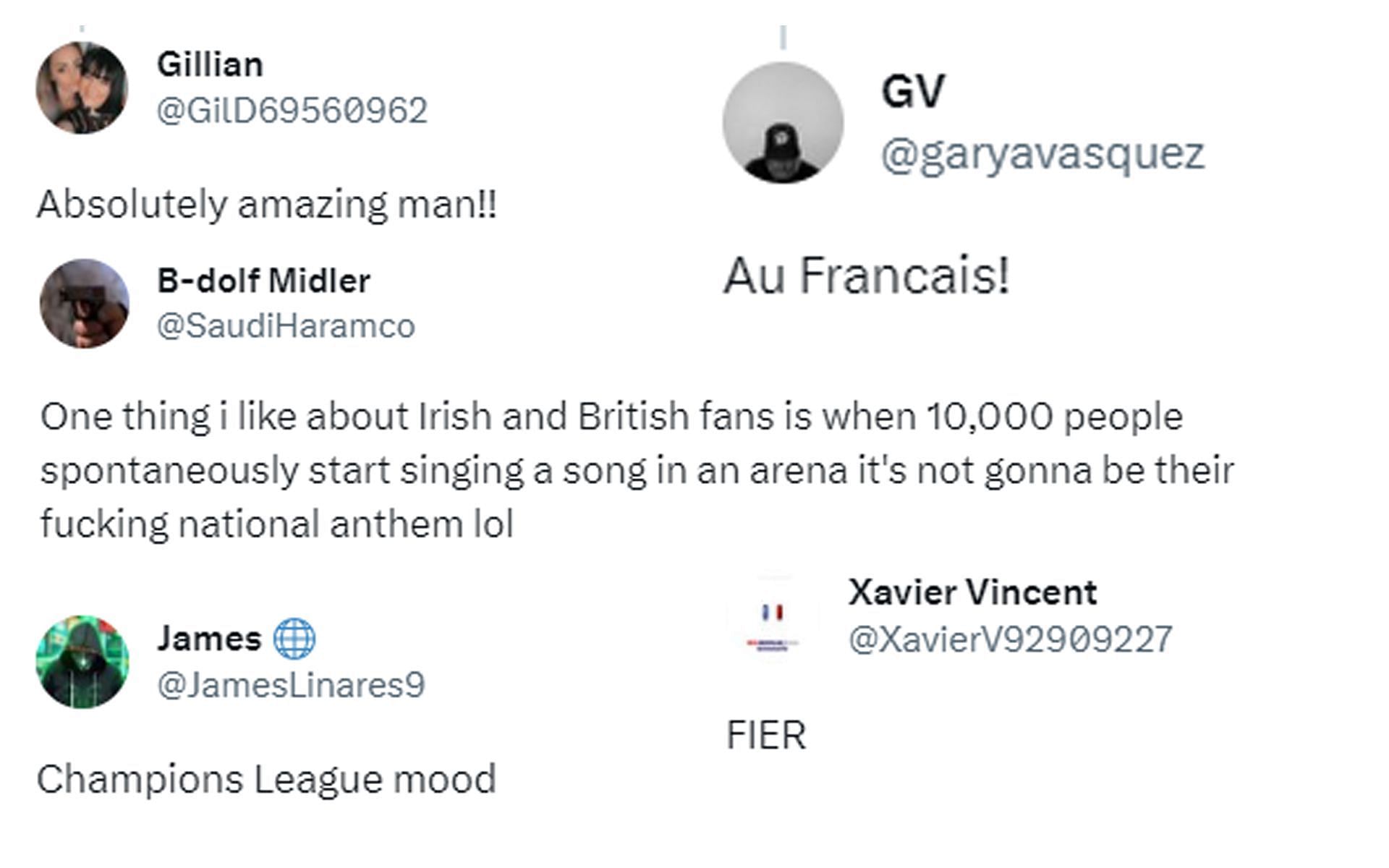 MMA Twitter reacts to the audience singing for the fighters