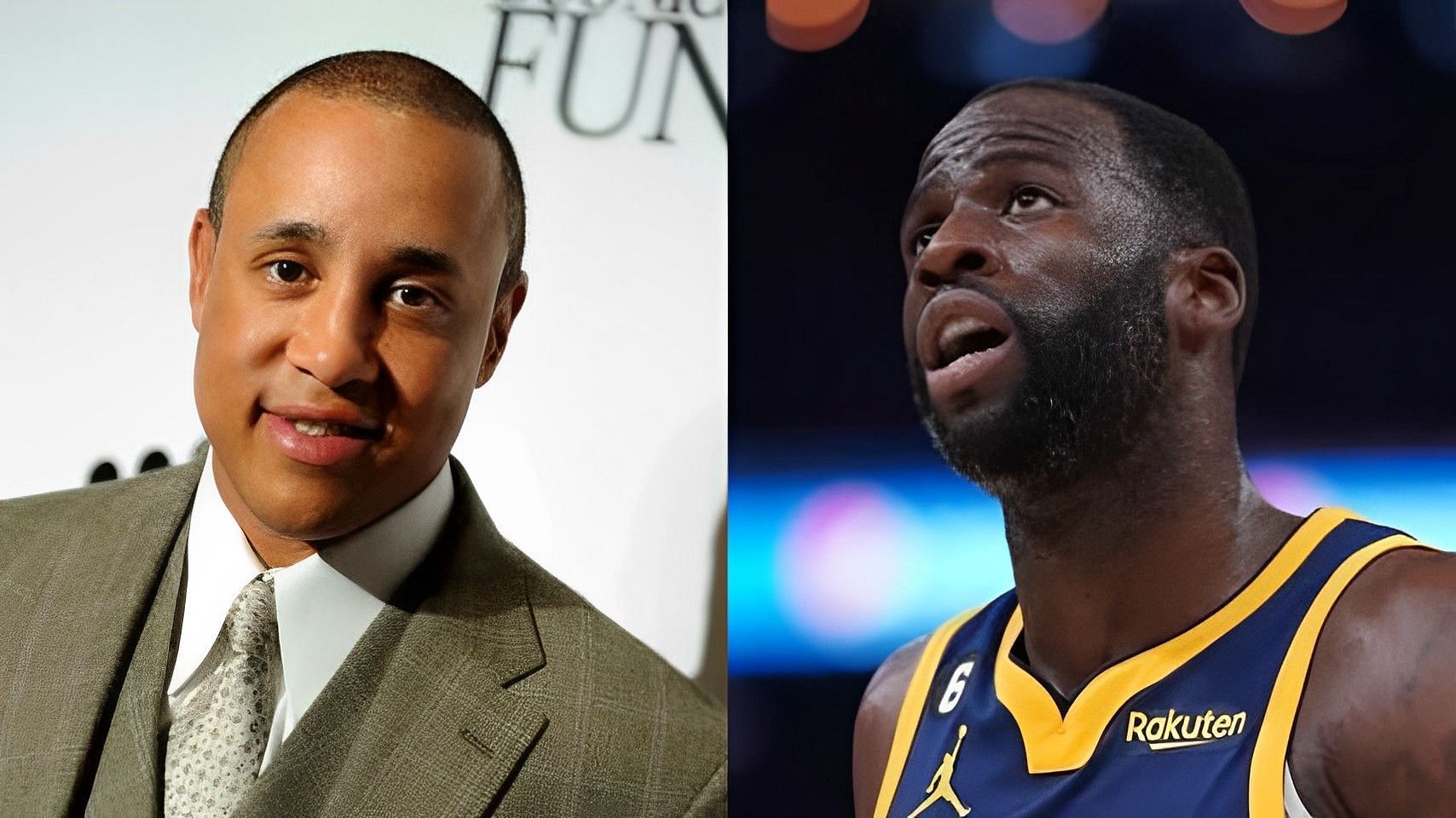 Former New York Knicks star guard John Starks and Golden State Warriors star forward Draymond Green