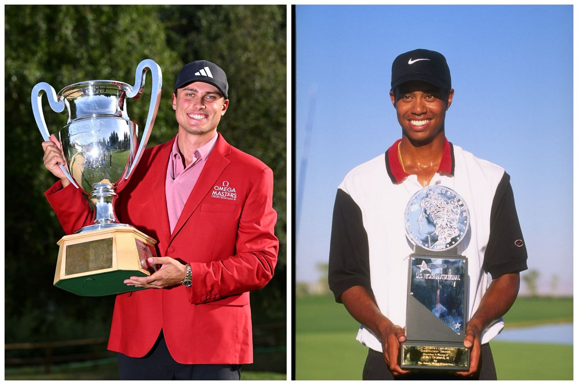 Ludvig Aberg and Tiger Woods won their maiden professional titles in their first season
