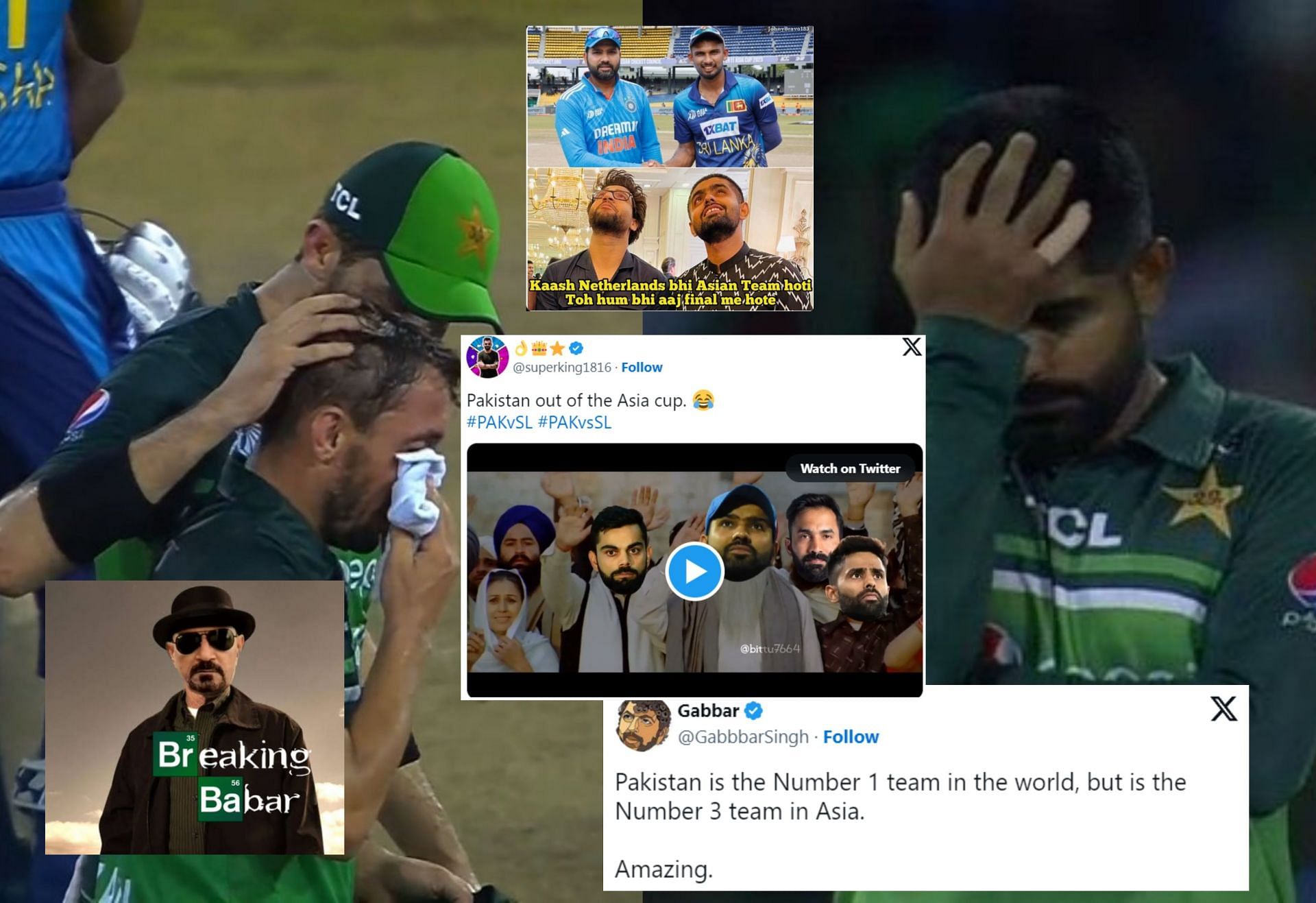 Fans roast Pakistan after Sri Lanka defeats them in a virtual second semi-final.