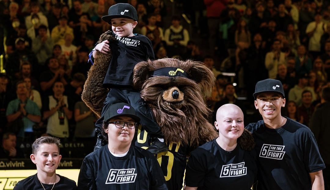 The Jazz Bear (Image courtesy of Utah Jazz Instagram page)