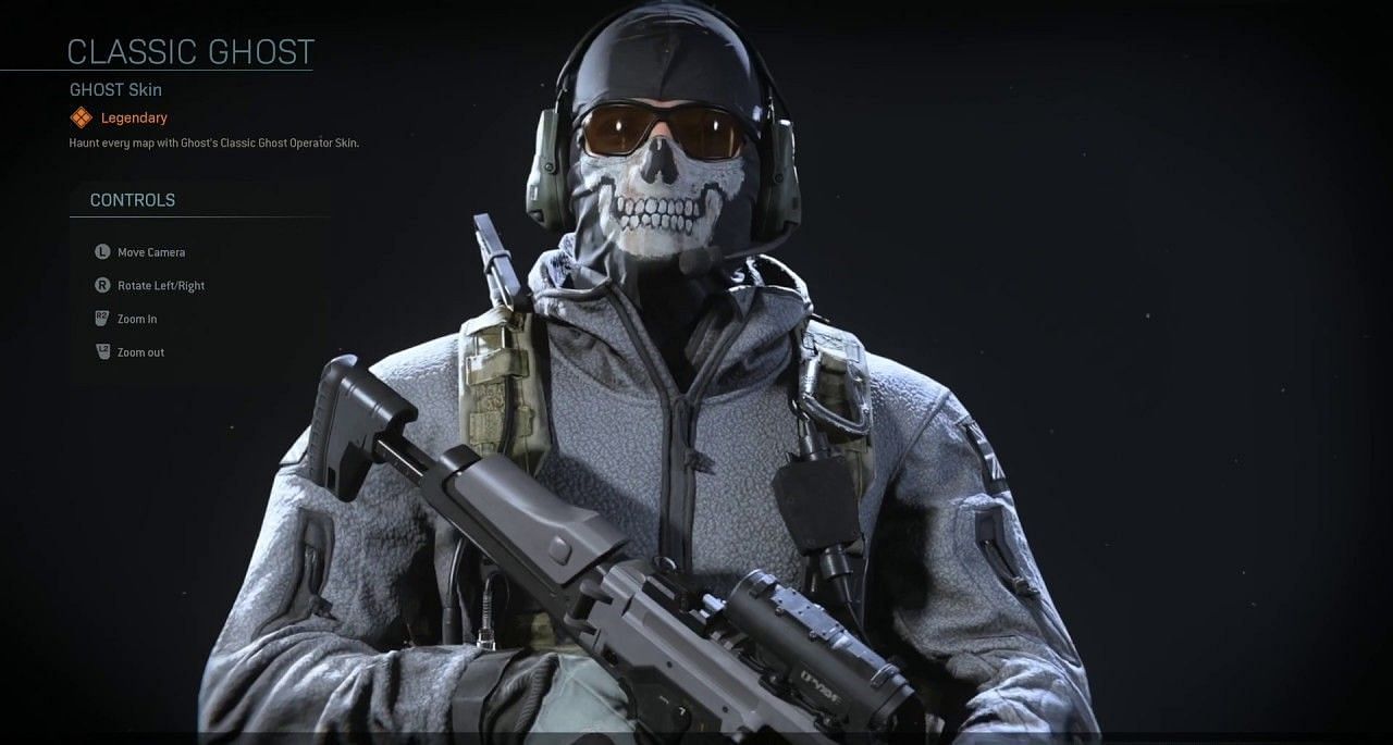 The Classic Ghost skin in Modern Warfare 2 and Warzone 2 (Image via Activision)