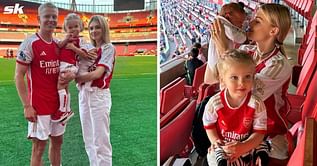 Oleksandr Zinchenko's wife shares adorable snaps from Emirates after Arsenal's last-gasp win against Manchester United