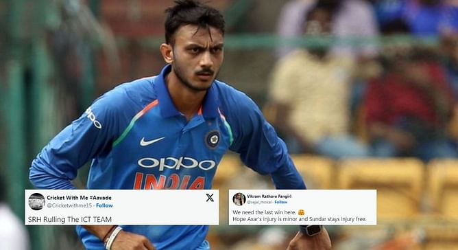 "SRH ruling ICT team" - Fans react as Washington Sundar called as cover for injured Axar Patel for Asia Cup 2023 final