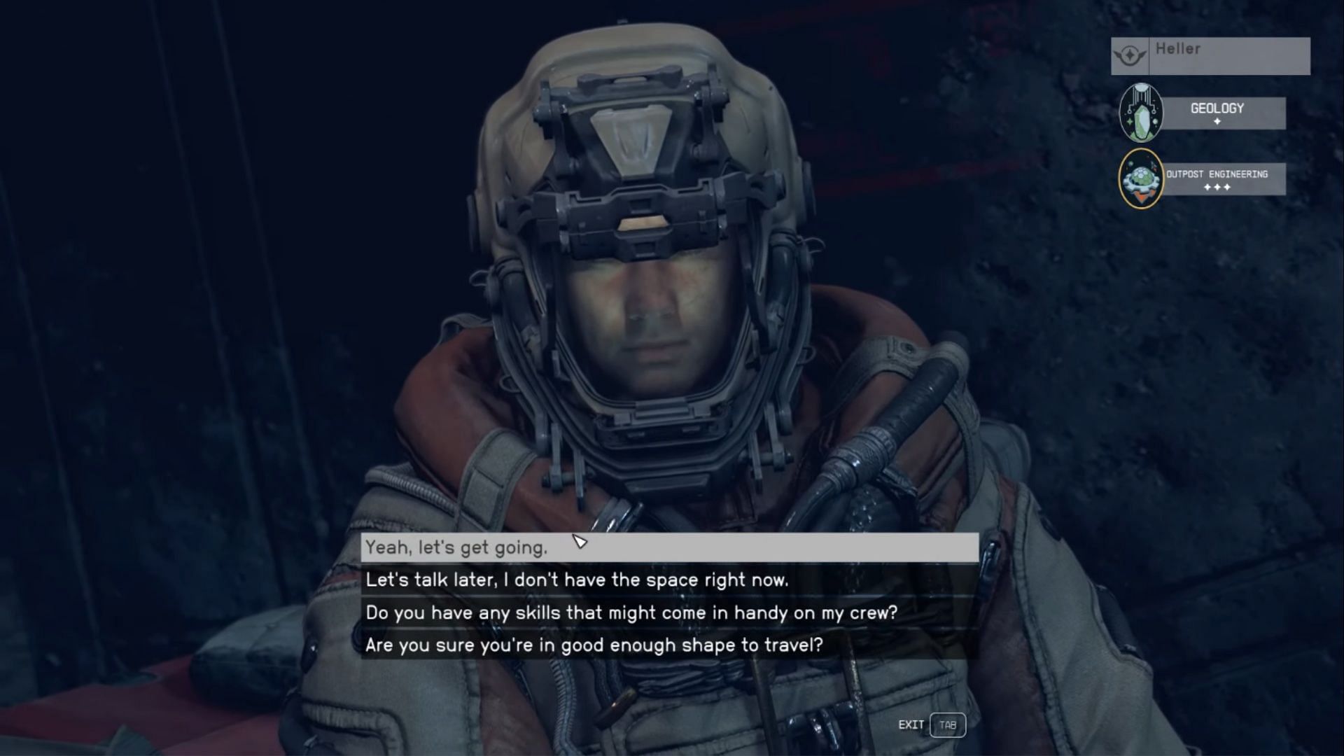 During Back to Vectera, you also have the option of recruiting Heller here (Image via Bethesda)