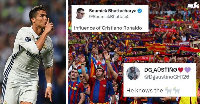 “Copying the GOAT,” “The influence is real” – Fans react as Barcelona star appears to copy old Cristiano Ronaldo celebration in 5-0 win over Betis