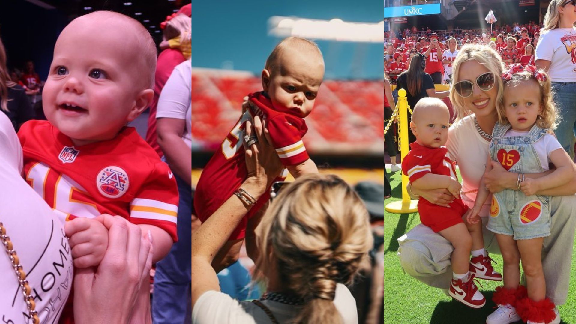 IN PHOTOS: Patrick Mahomes' son Bronze makes his Chiefs debut vs Bears with  mom Brittany, sister Sterling