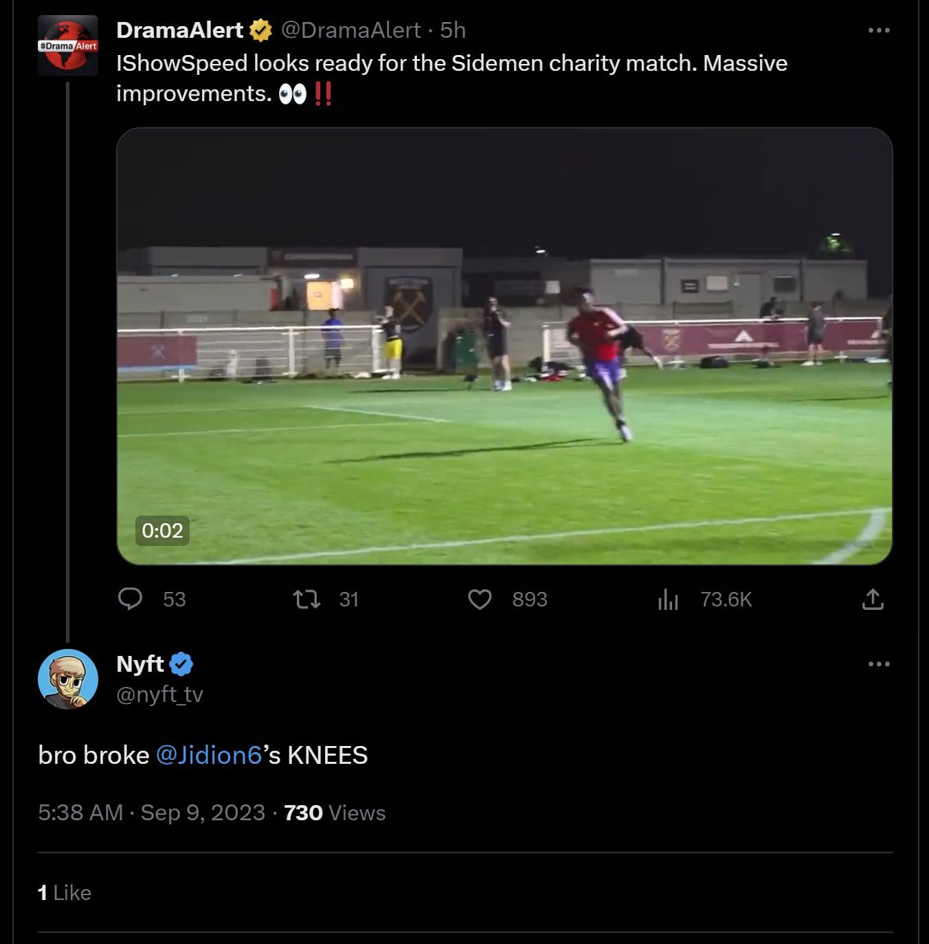 IShowSpeed has been confirmed for the Sidemen Charity Match 2023