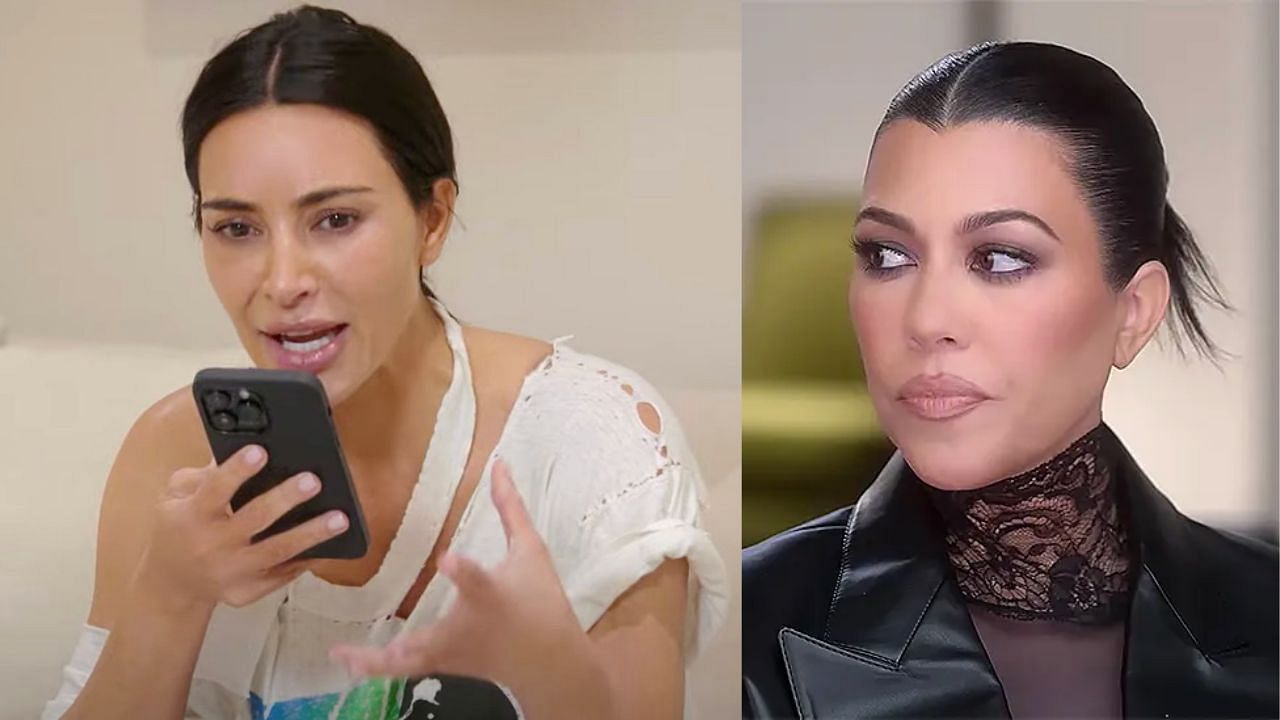 Kourtney and Kim Kardashian fight - The Kardashians season 4 premiere (Image via Disney+/Hulu)