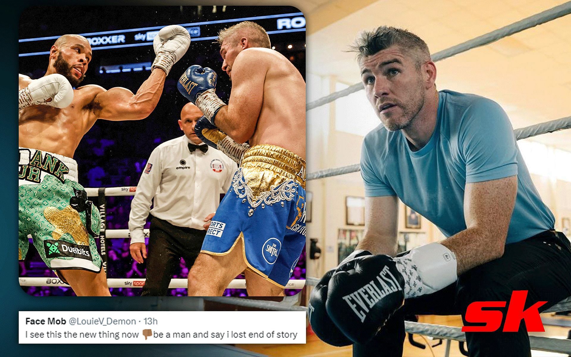 Chris Eubank Jr. vs. Liam Smith [Images via: @liambeefysmith and @skysportsboxing on Instagram]