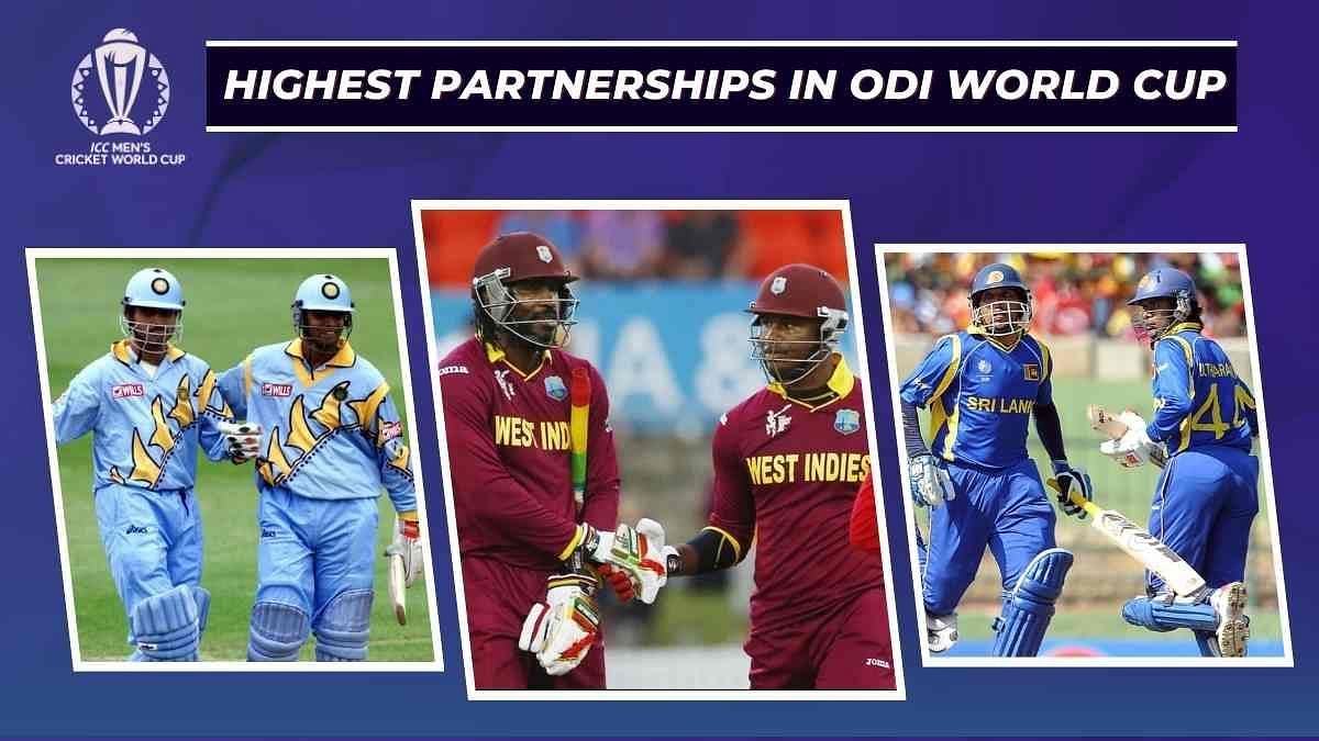 Highest Partnership by Wicket in ODI Cricket World Cup History