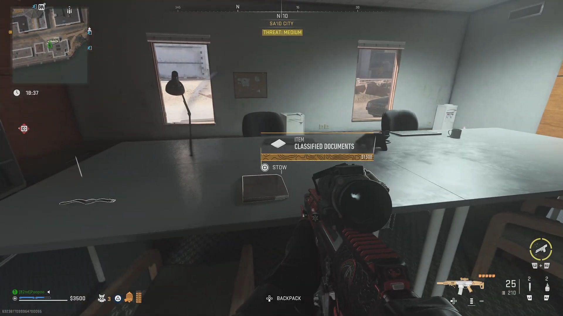 Finding the Classified and Sensitive documents in Warzone 2 DMZ (Image via @BrandonToyGamer on YouTube/Activision)