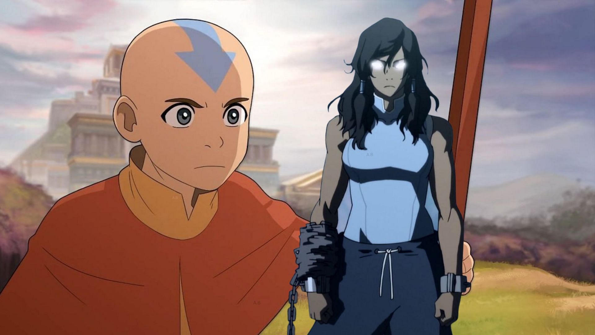 &quot;From the serenity of air to the fierceness of fire - the contrasting journeys of Aang and Korra (Image via Sportskeeda)