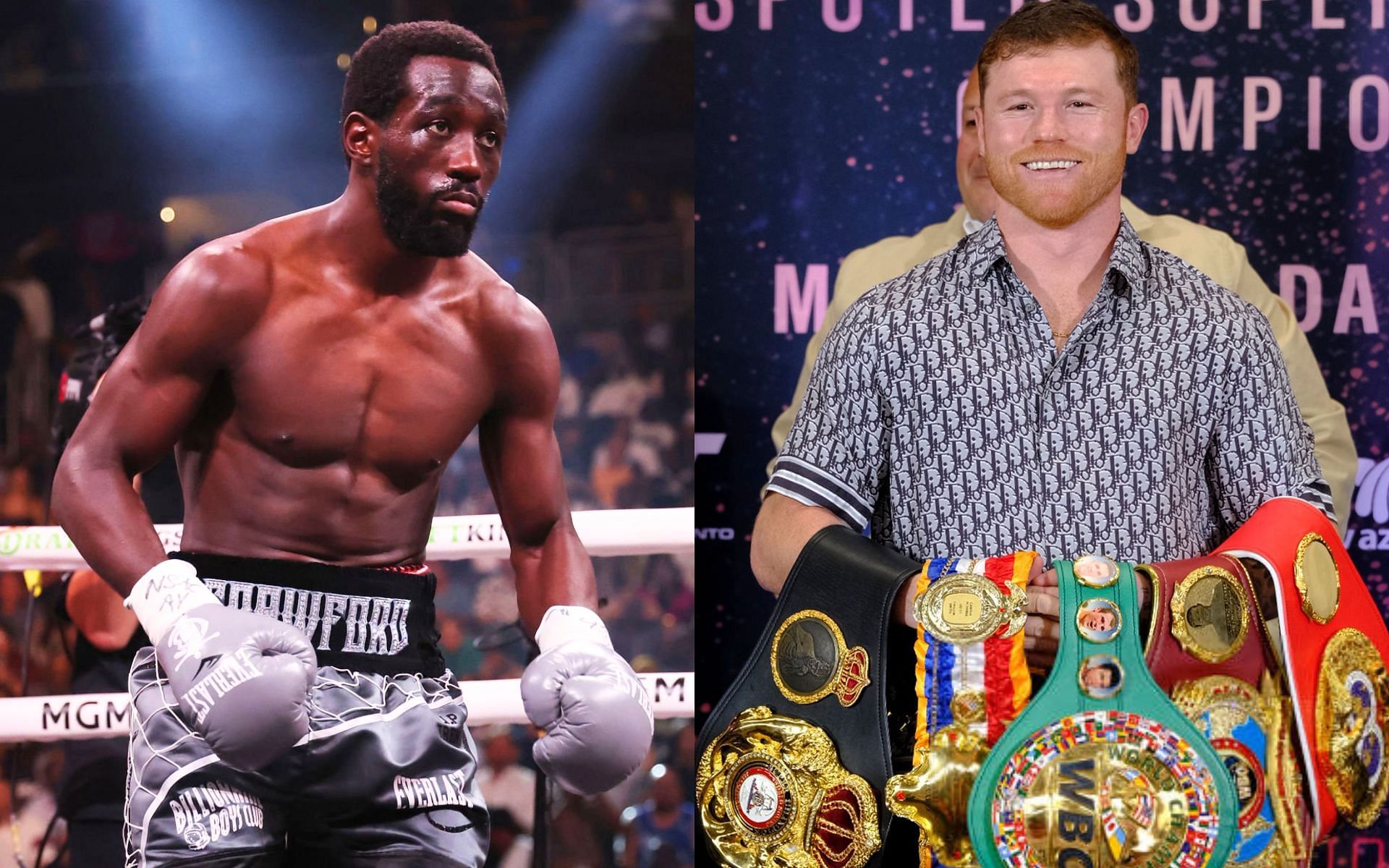 Terence Crawford (left) and Canelo Alvarez (right) [Images Courtesy: @GettyImages]