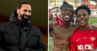 “That’s Ronaldo vibes” - Rio Ferdinand reacts to IShowSpeed’s shocking penalty miss in Sidemen Charity game