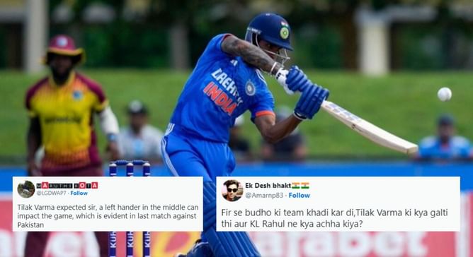 “Fir se budho ki team khadi kar di” - Fans react to Tilak Varma’s exclusion from India squad for 2023 ODI World Cup