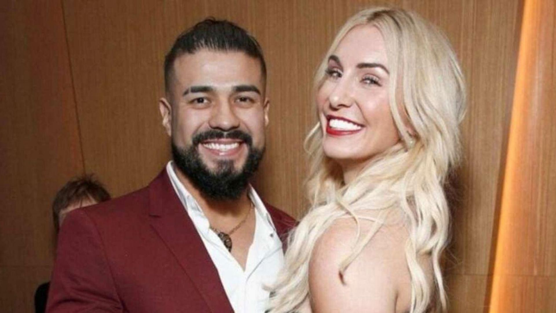 Andrade El Idolo and Charlotte Flair practice moves on each other