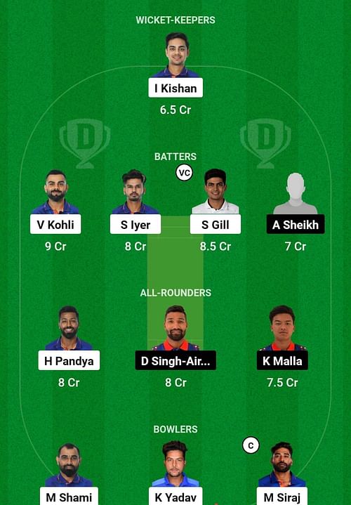 IND vs NEP Dream11 Prediction, Match 5, Head-to-head Team