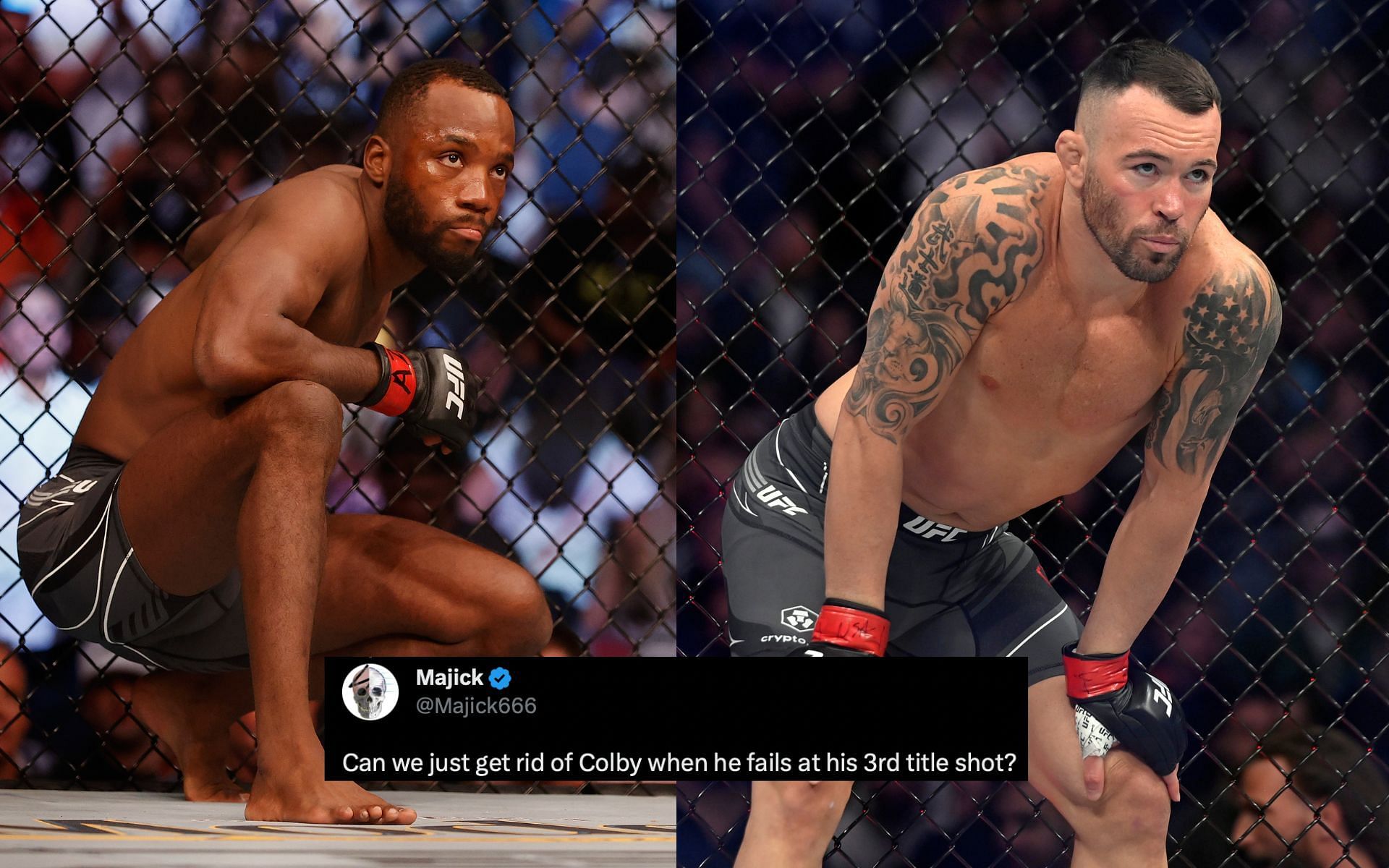 Leon Edwards and Colby Covington. [via Getty Images]