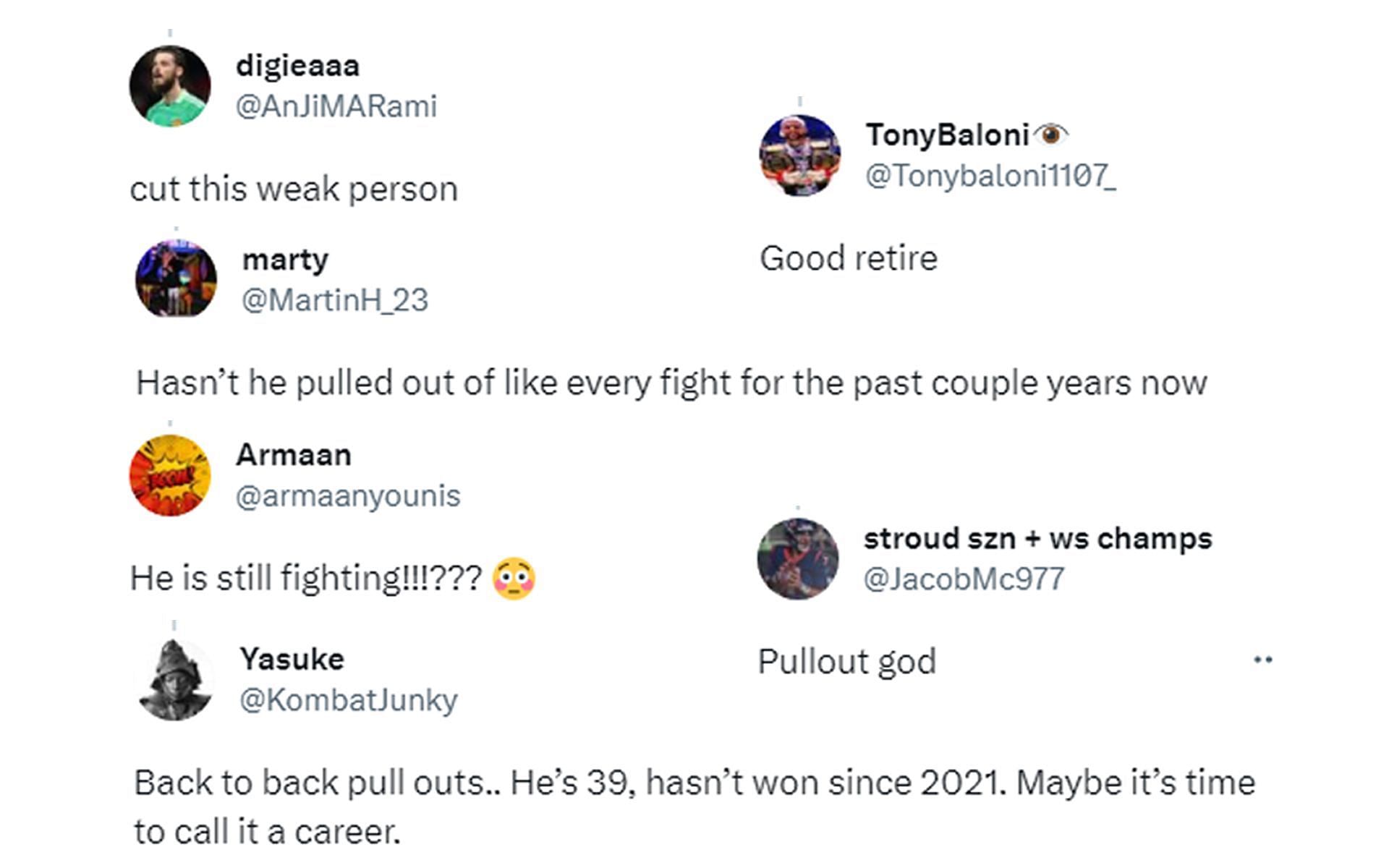 MMA fans were upset with Yahya&#039;s pullout from the UFC Vegas 81 contest