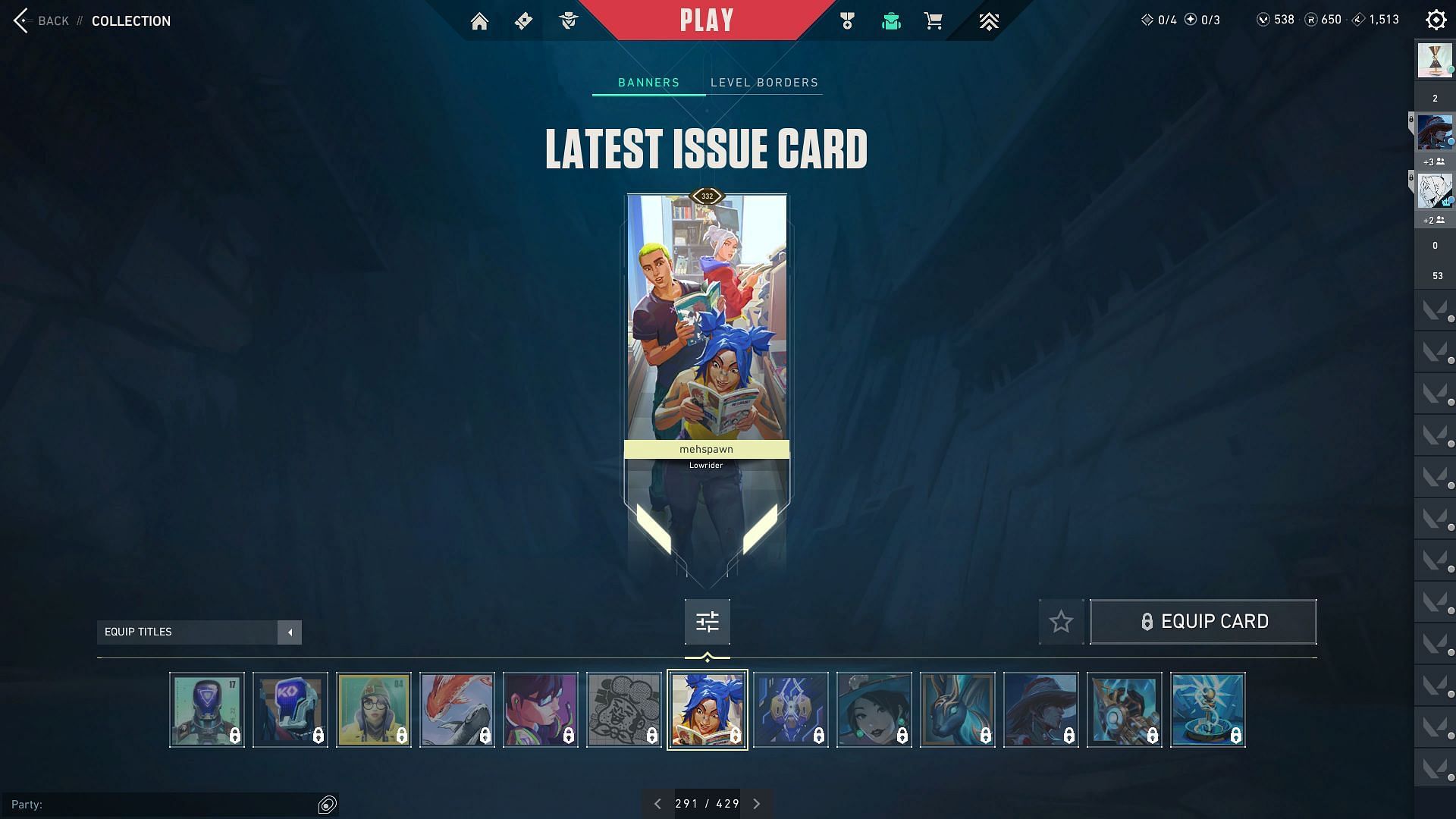 Latest Issue Player Card (Image via Riot Games)
