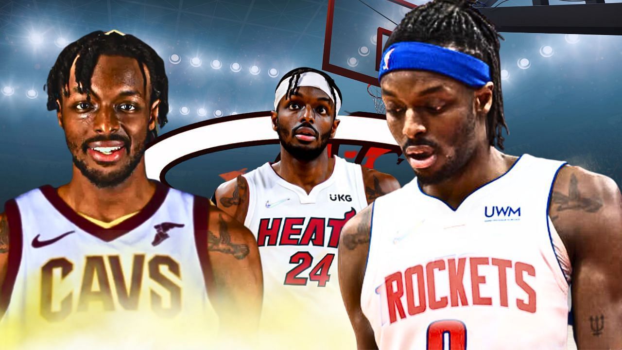 Jerami Grant in Cavs, Heat, and Rockets jersey 