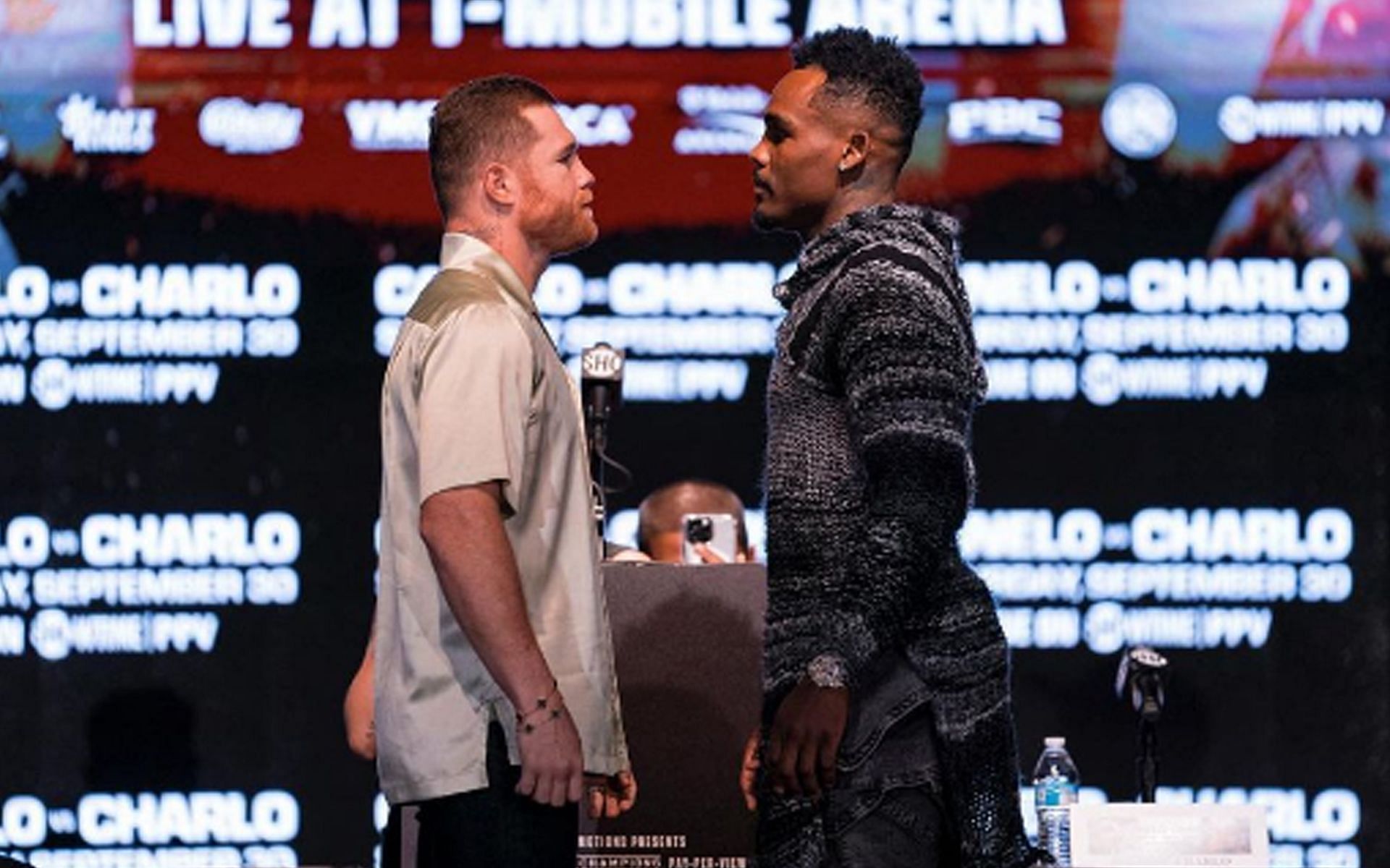 The September 30 event headlined by Canelo Alvarez (left) and Jermell Charlo (right) will be co-promoted  by Canelo promotions (Image via @@canelo Instagram)