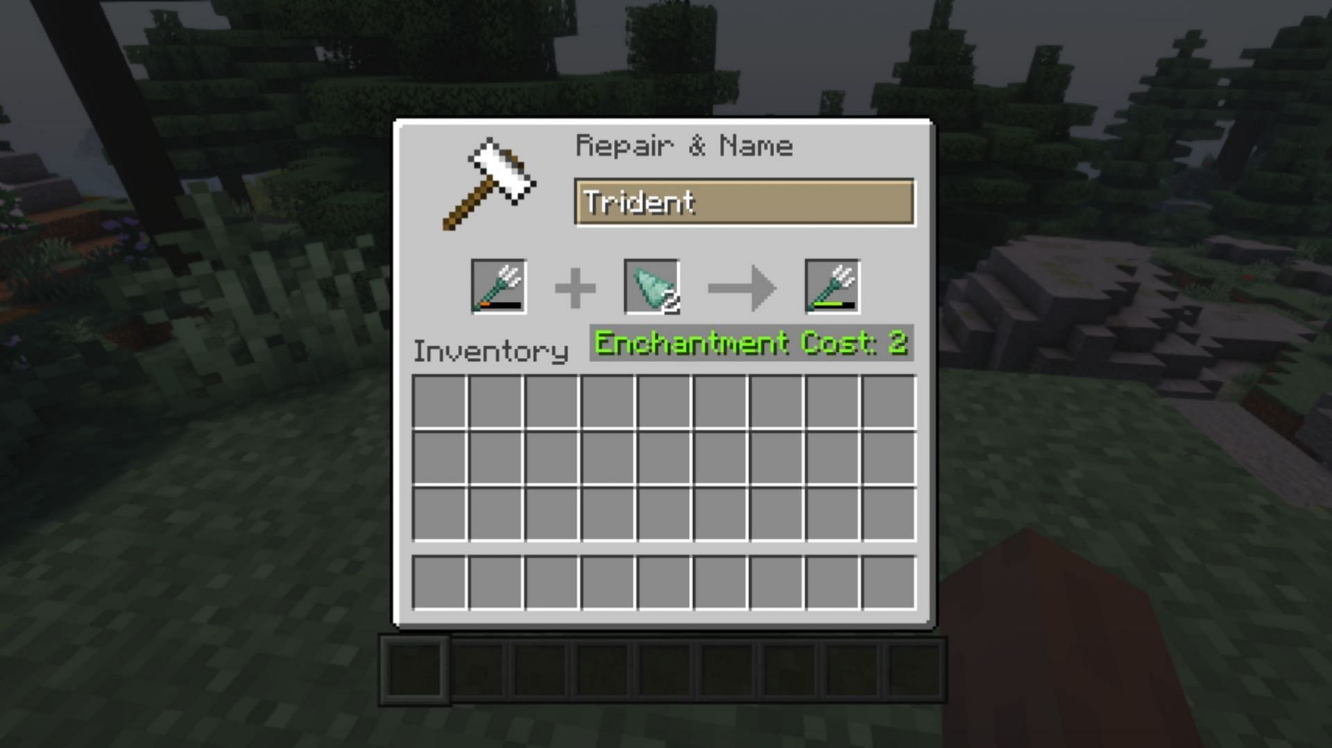 Tridents can be repaired using prismarine shards in this Minecraft mod (Image via Mojang)