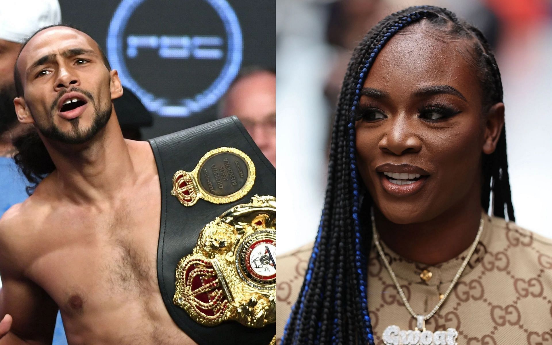 Keith Thurman (L), Claressa Shields (R) [Both images from Getty].