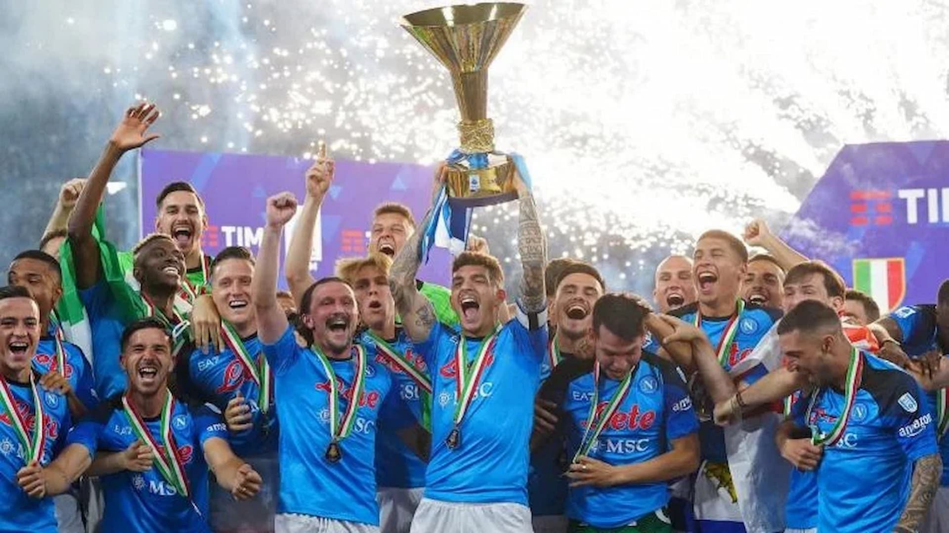 Napoli title winners of Serie A last season (Image via Getty)