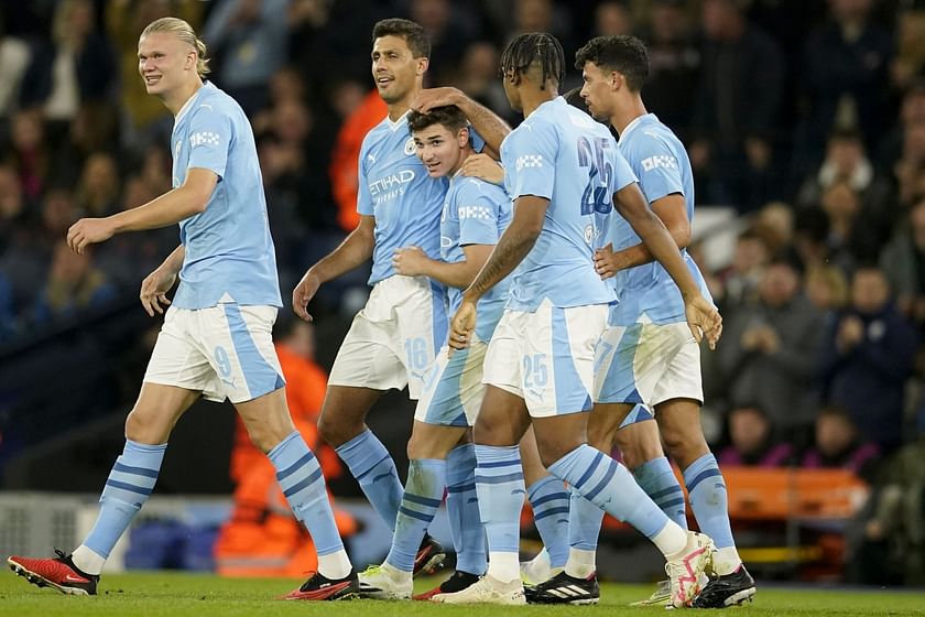 Man City 3-1 Crvena Zvezda - Champions League LIVE: Rodri stretches lead  for Pep Guardiola's side after they conceded shock opener, with Julian  Alvarez netting twice amid goalkeeping howler