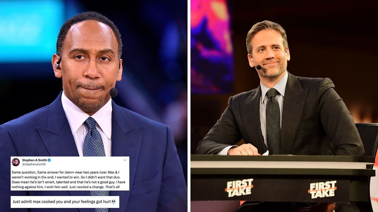 Stephen A. Smith (L) gets trolled by fans for defending Max Kellerman