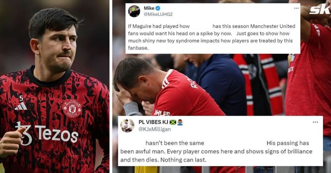 “Maguire is better”, “Show signs of brilliance and then dies” – Manchester United fans fear star player is fading after poor show in Brighton loss