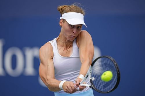 Liudmila Samsonova at the 2023 US Open.