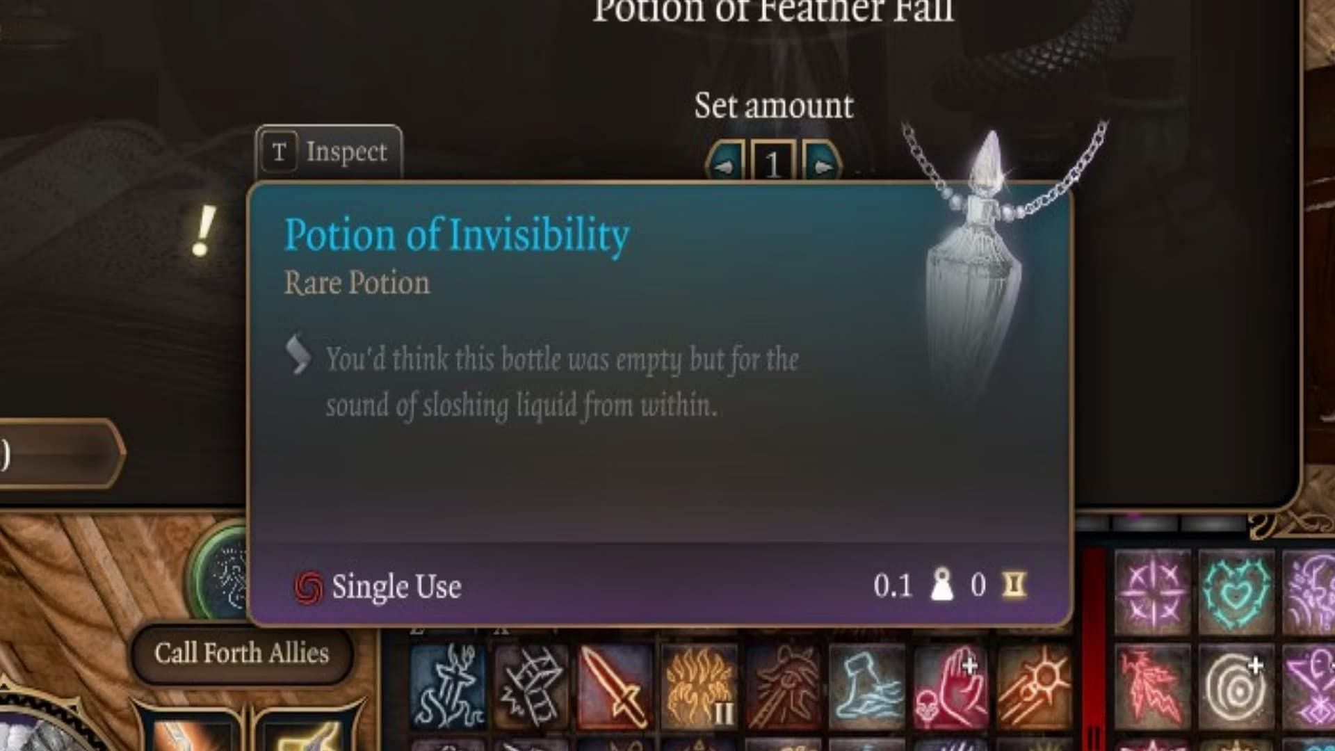 Potion of Invisibility is a versatile item in Baldur&#039;s Gate 3 (Image via Larian Studios)