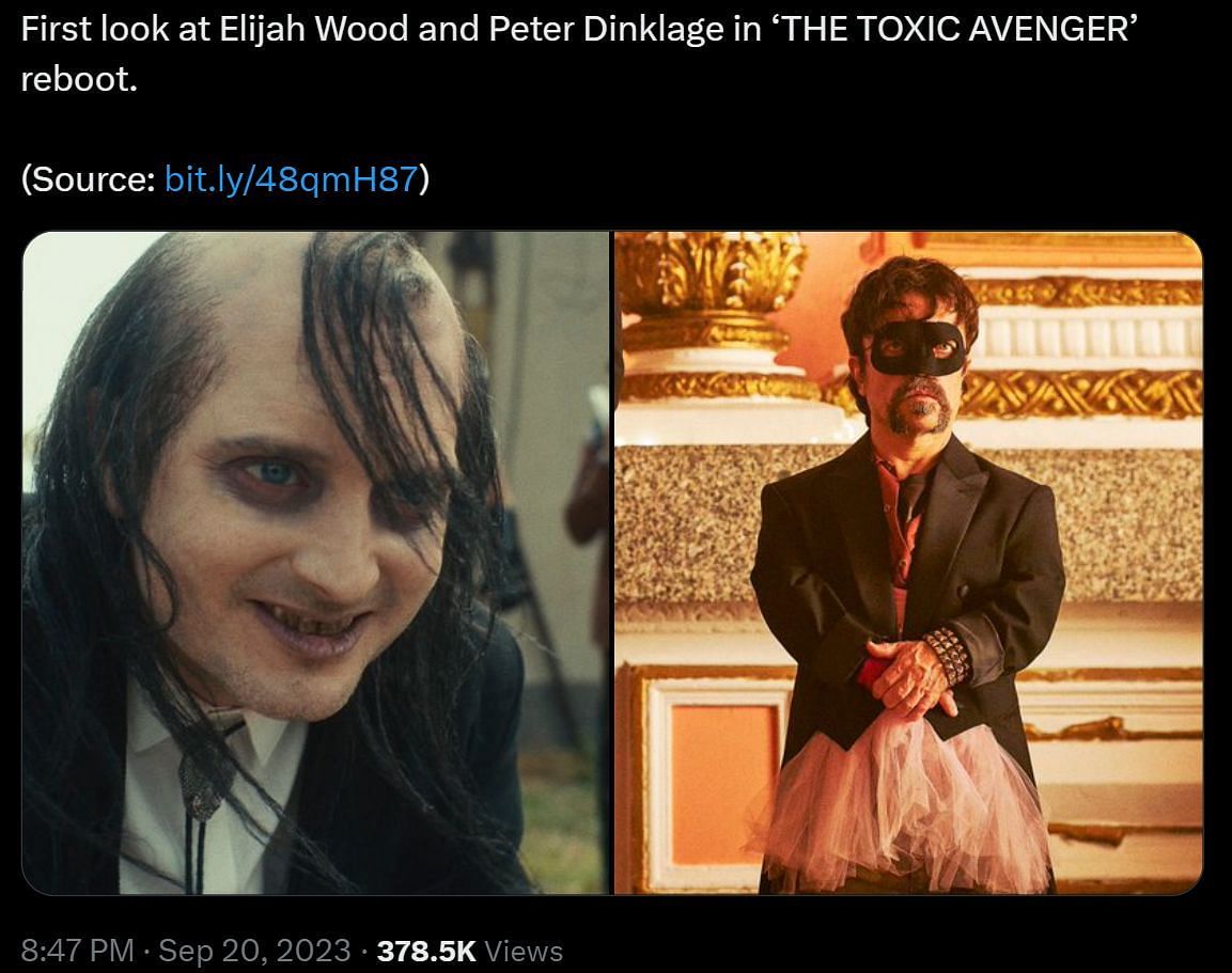 DF&#039;s post about Elijah Wood&#039;s character (Image via X)