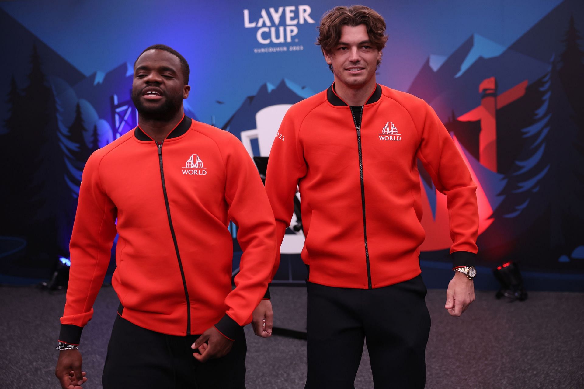 Frances Tiafoe(left) and Taylor Fritz(right) at the 2023 Laver Cup previews