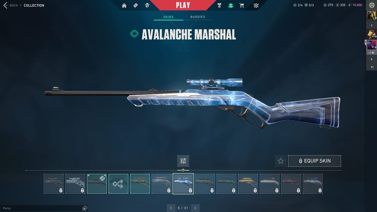 Valorant Marshal tier list: All skins ranked from best to worst