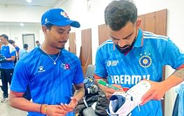 "Not just a cricketer, he's an emotion" - Sompal Kami gets his shoe signed by Virat Kohli after IND vs NEP Asia Cup 2023 clash