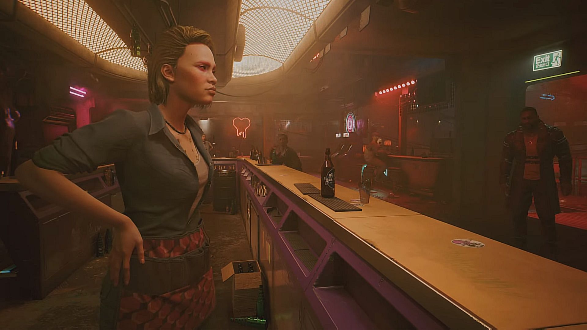 At first, you&#039;re welcome in this bar (Image via CDPR)