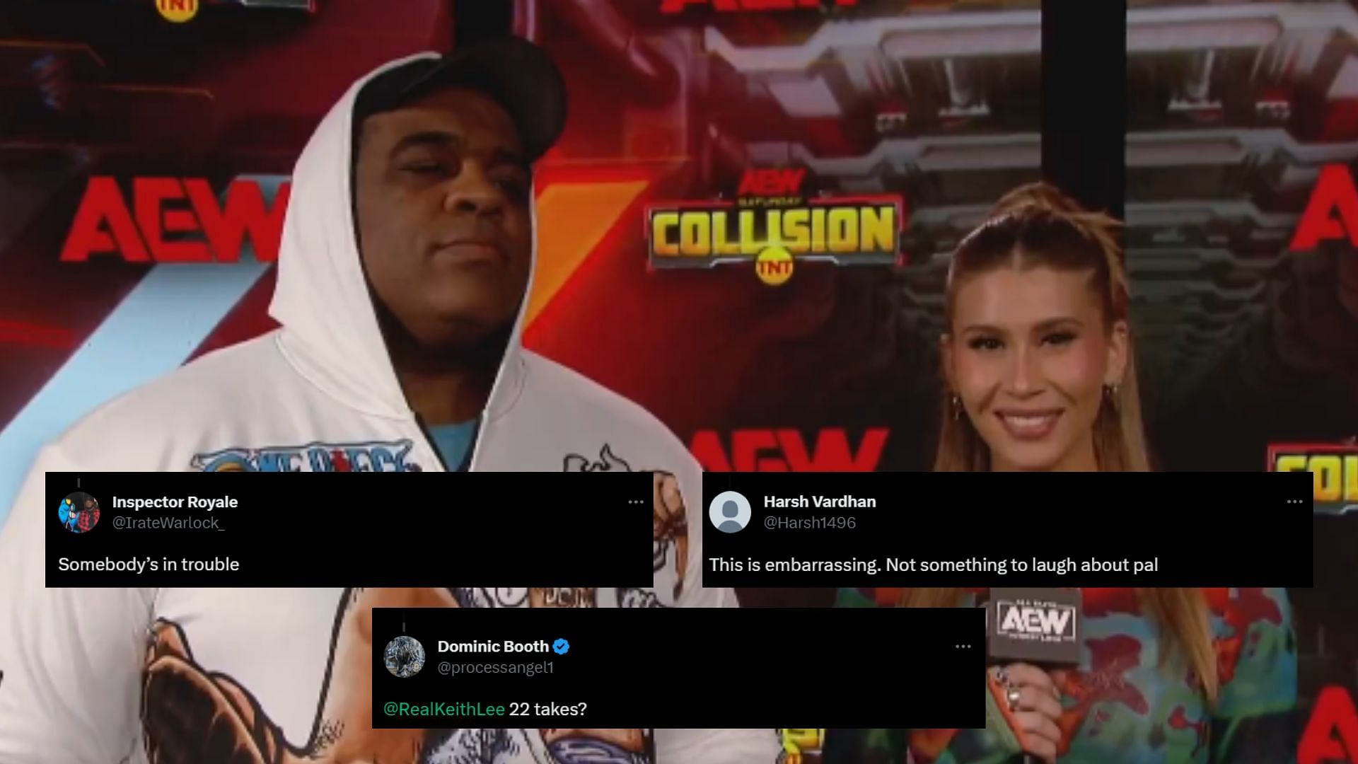 Keith Lee and AEW backstage interviewer Lexy Nair