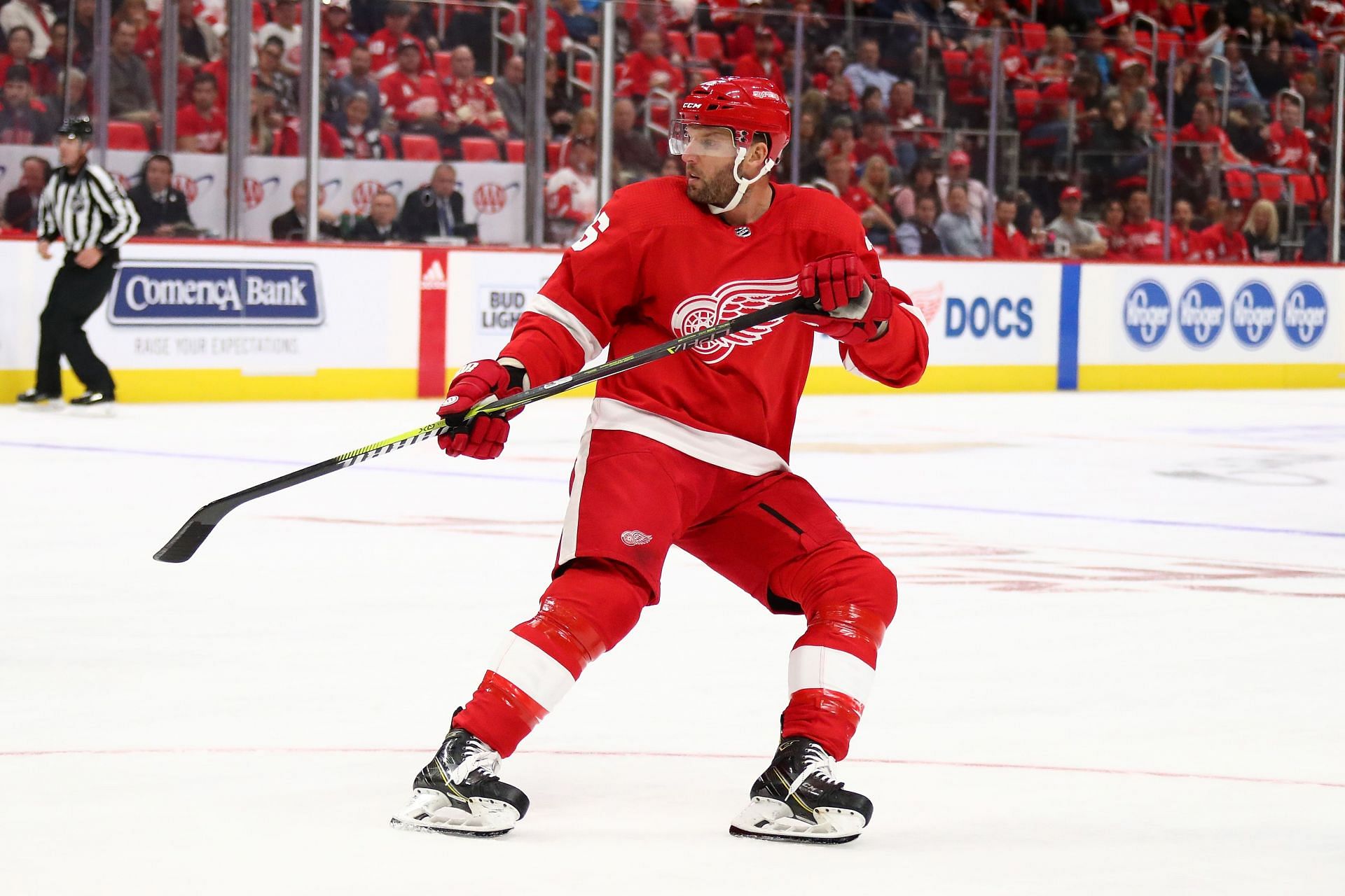 Thomas Vanek, Columbus Blue Jackets v Detroit Red Wings