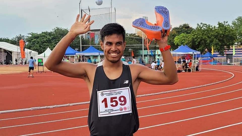 Amlan Borgohain on breaking national 100m record (Image via Olympics)