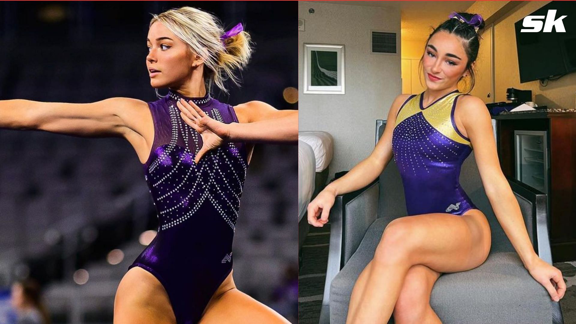 LSU gymnasts Olivia Dunne and Elena Arenas