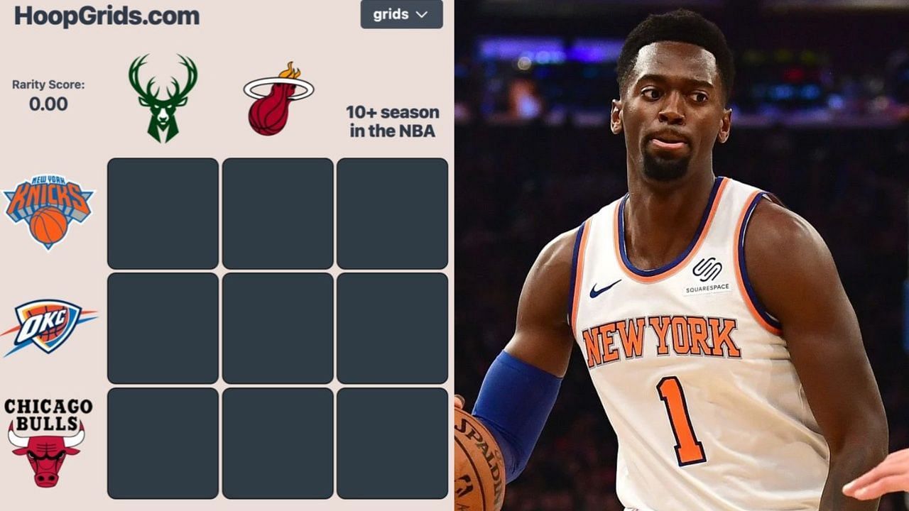 Which Knicks players have also played for the Bucks and Heat? NBA HoopGrids  answers for September 1