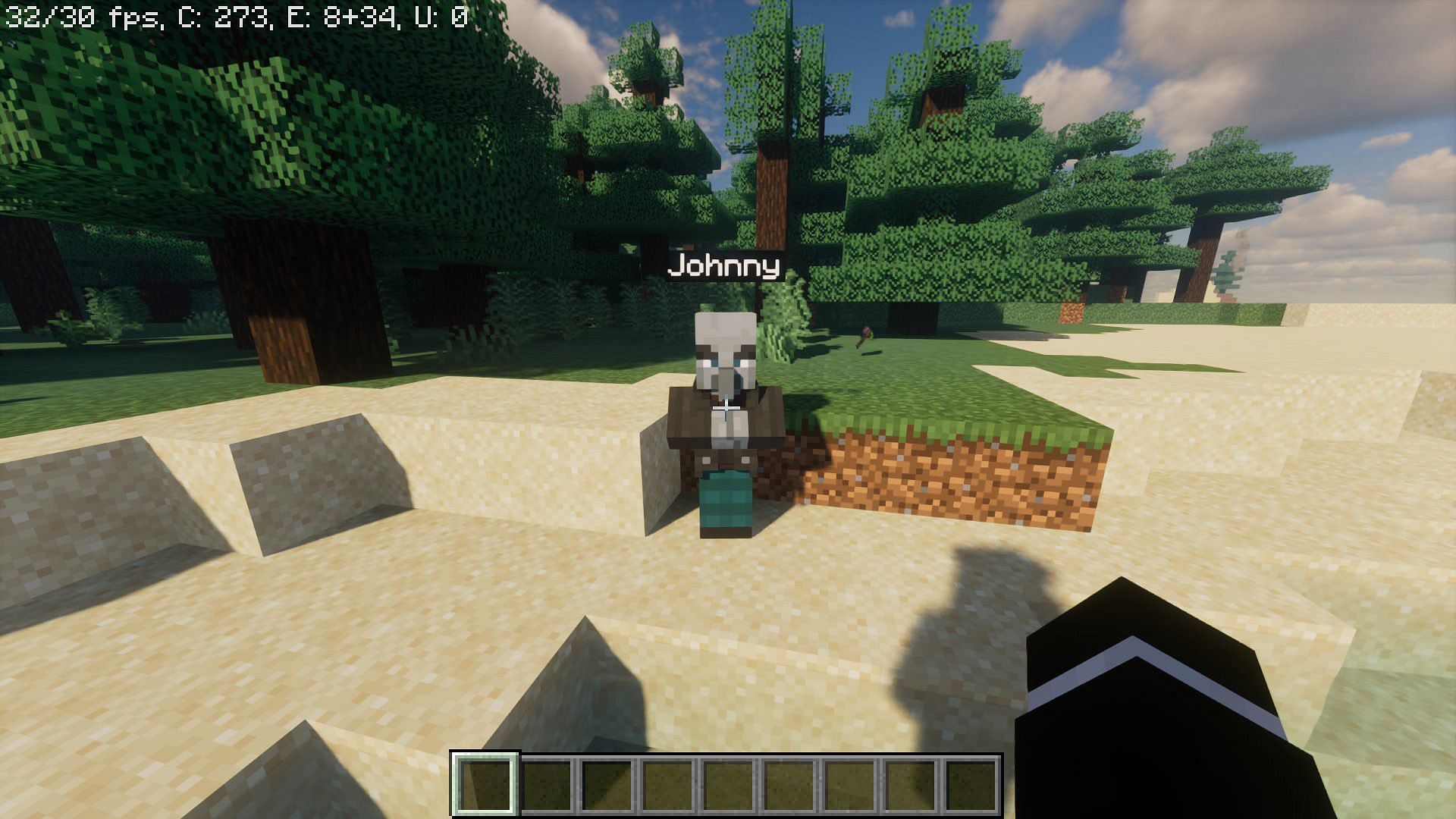 Johnny will help you kill other mobs but won&#039;t hesitate to kill you, too (Image via Mojang)