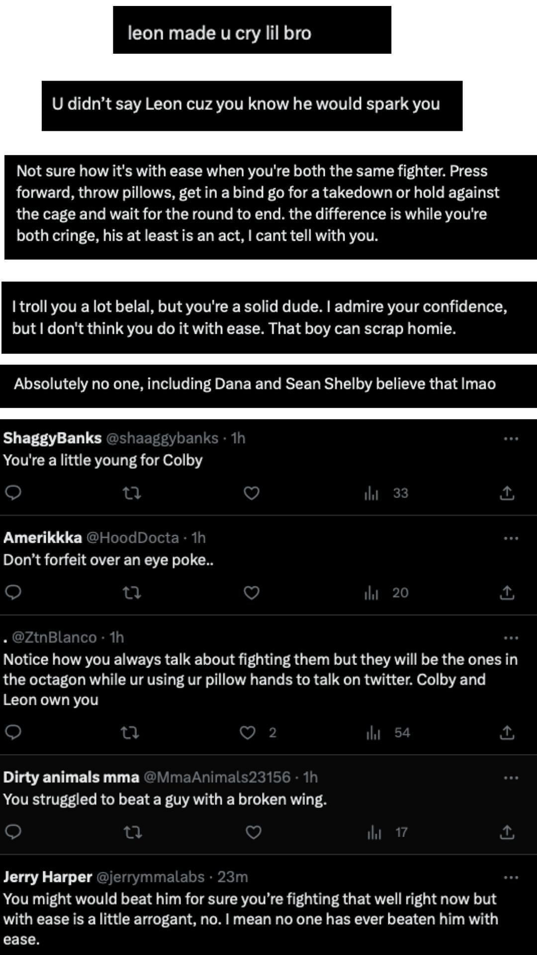 Colby goes off Belal Muhammad for the “white” tweet and threatens