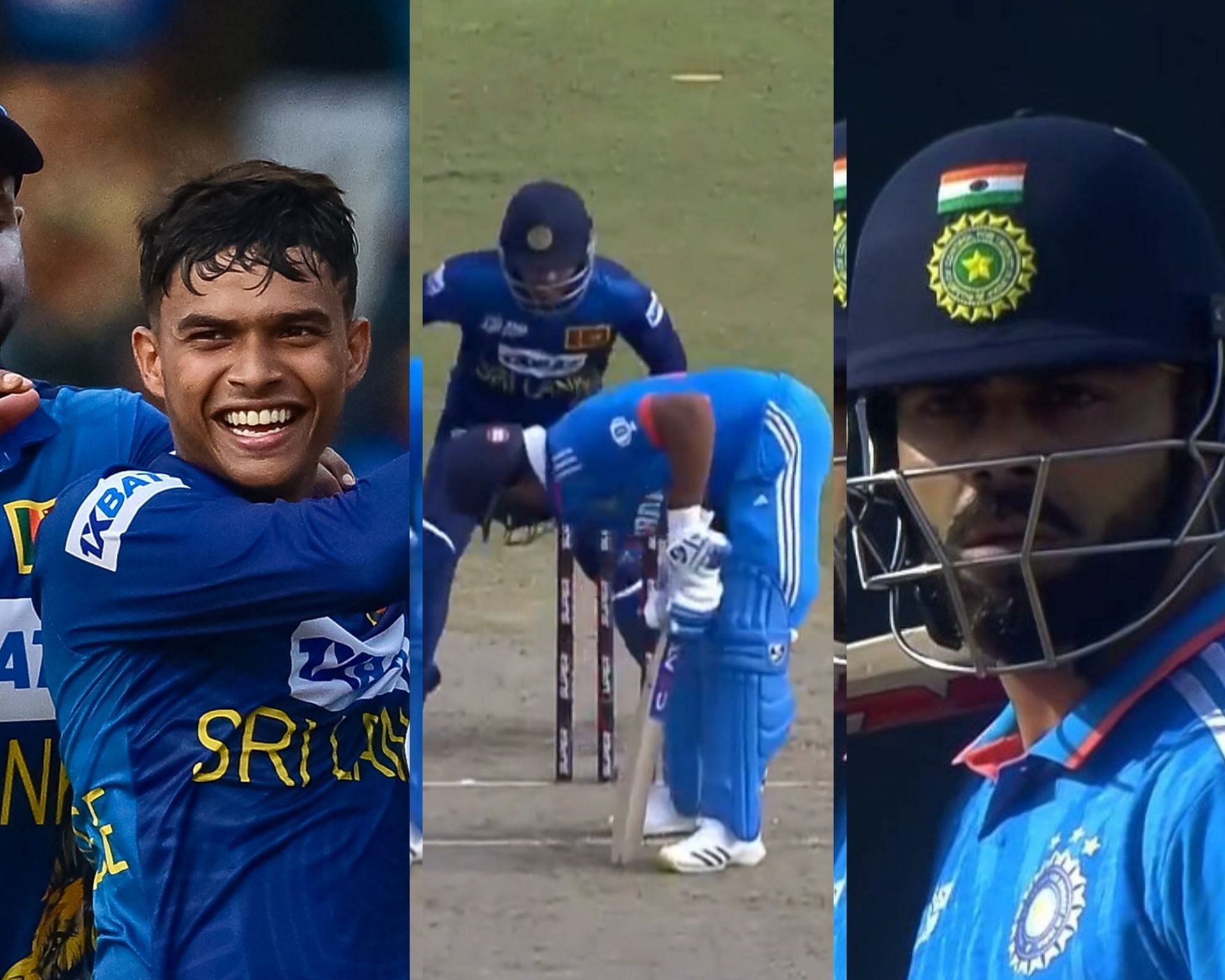 [Watch] Rohit Sharma and Virat Kohli fall prey to Dunith Wellalage in ...